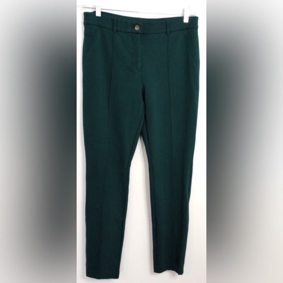 NWT Chico's SO SLIMMING Elegant Green Women's Pants Trouser Elastic Waist - Picture 1 of 8